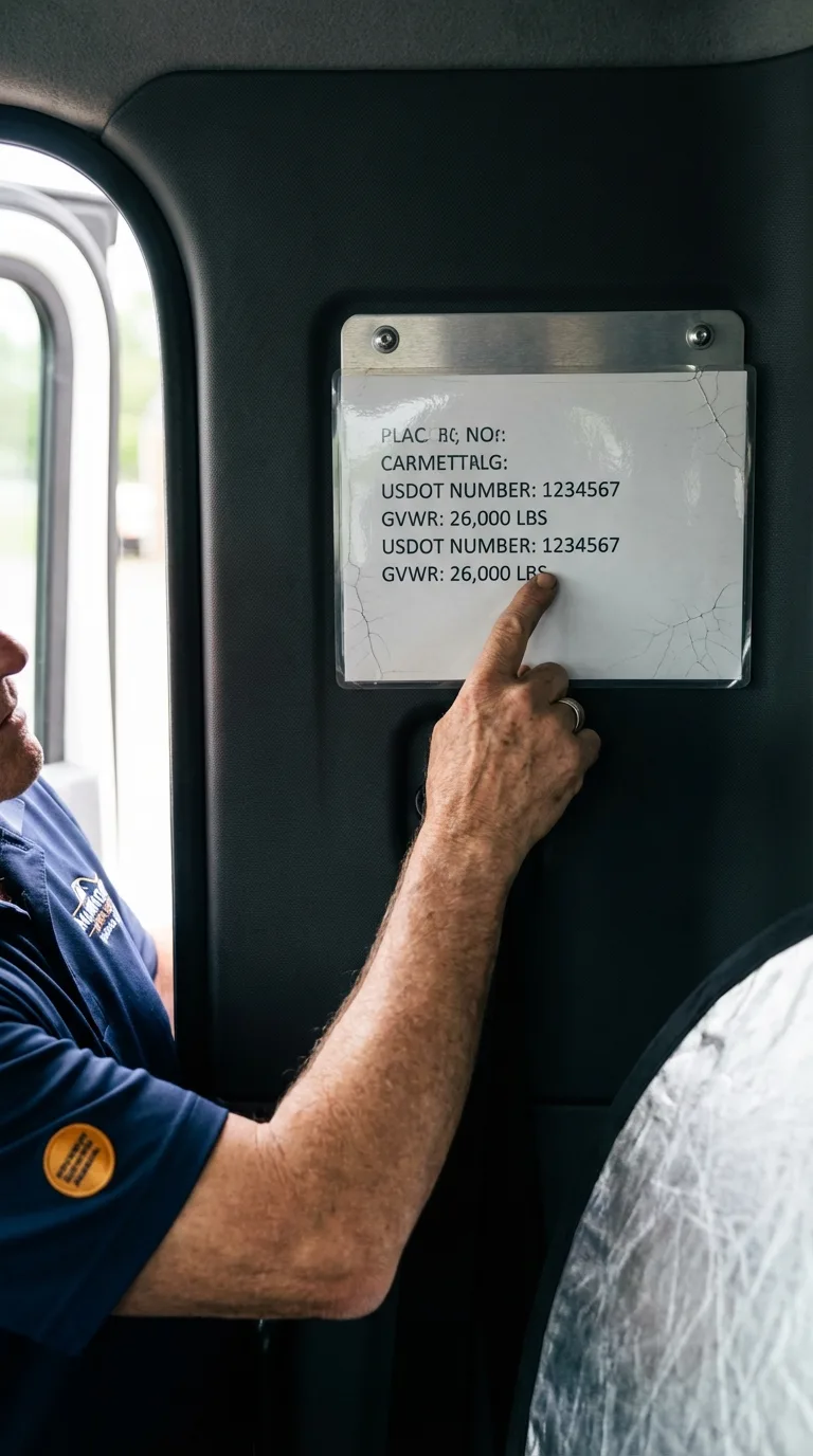 USDOT licensing placard verification in Secaucus